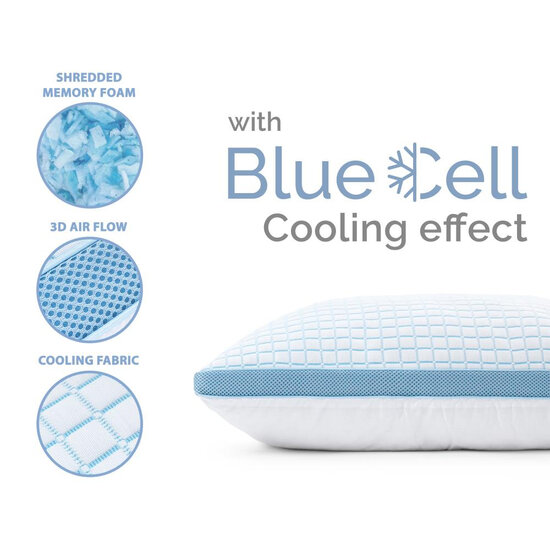 3D Blue Cell Tech Verkoelend Memory Foam Kussen